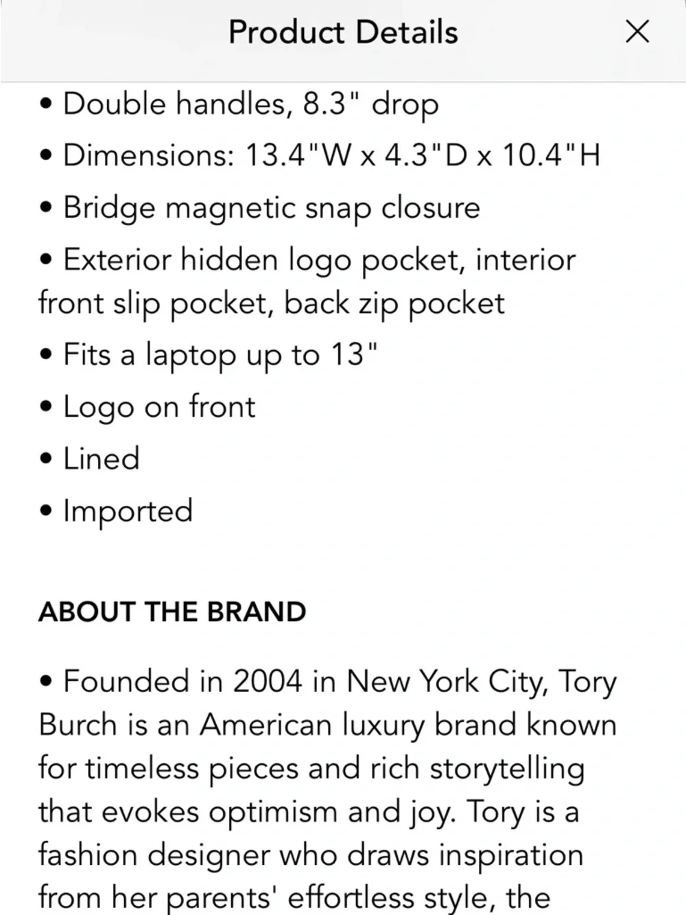 NWOT TORY BURCH ELLA croc embossed small tote. - Picture 6 of 16